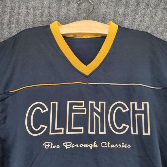 Clench Five Borough Classics Graphic T-Shirt Mens XL Short Sleeve Blue V-Neck - Picture 3 of 13